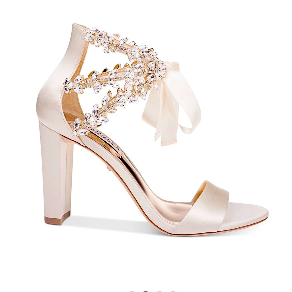 Ivory Embellished Heels